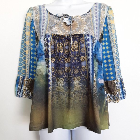 ONE WORLD Tops - One World Boho Peasant Style Top PXL
